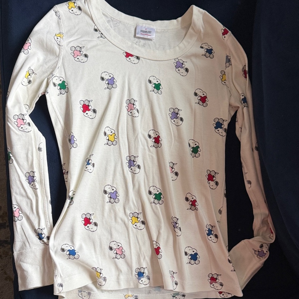 Kids Cartoon Print Long Sleeve Shirt - Cream